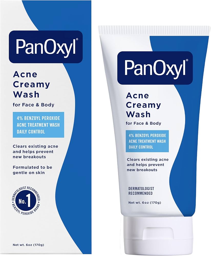 PanOxyl Benzoyl Peroxide Acne Creamy Wash, Clear Acne, 170g